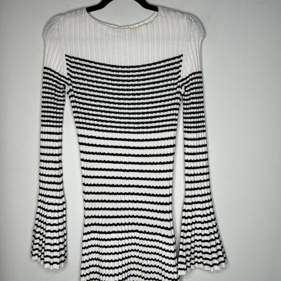 Proenza Schouler Stripe Bell Sleeve Midi Dress XS - Picture 4 of 6